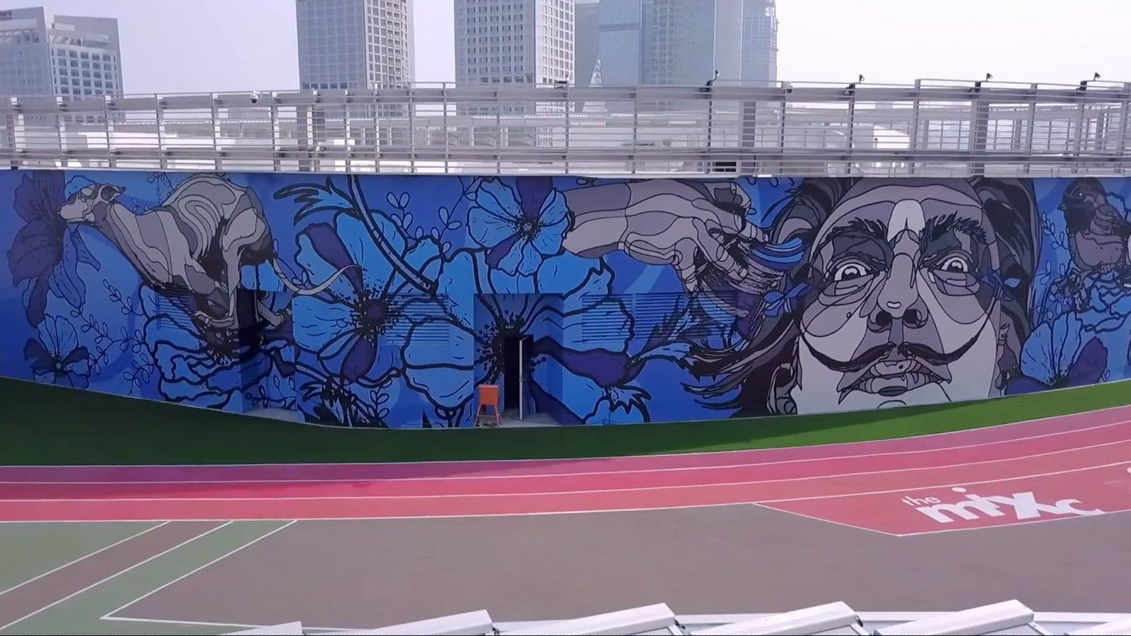 Murals along the MixC sky terrace