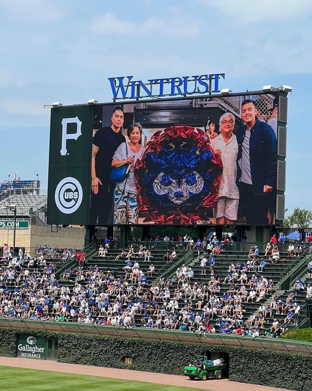 COHERE on the videoboard at Wrigley Field