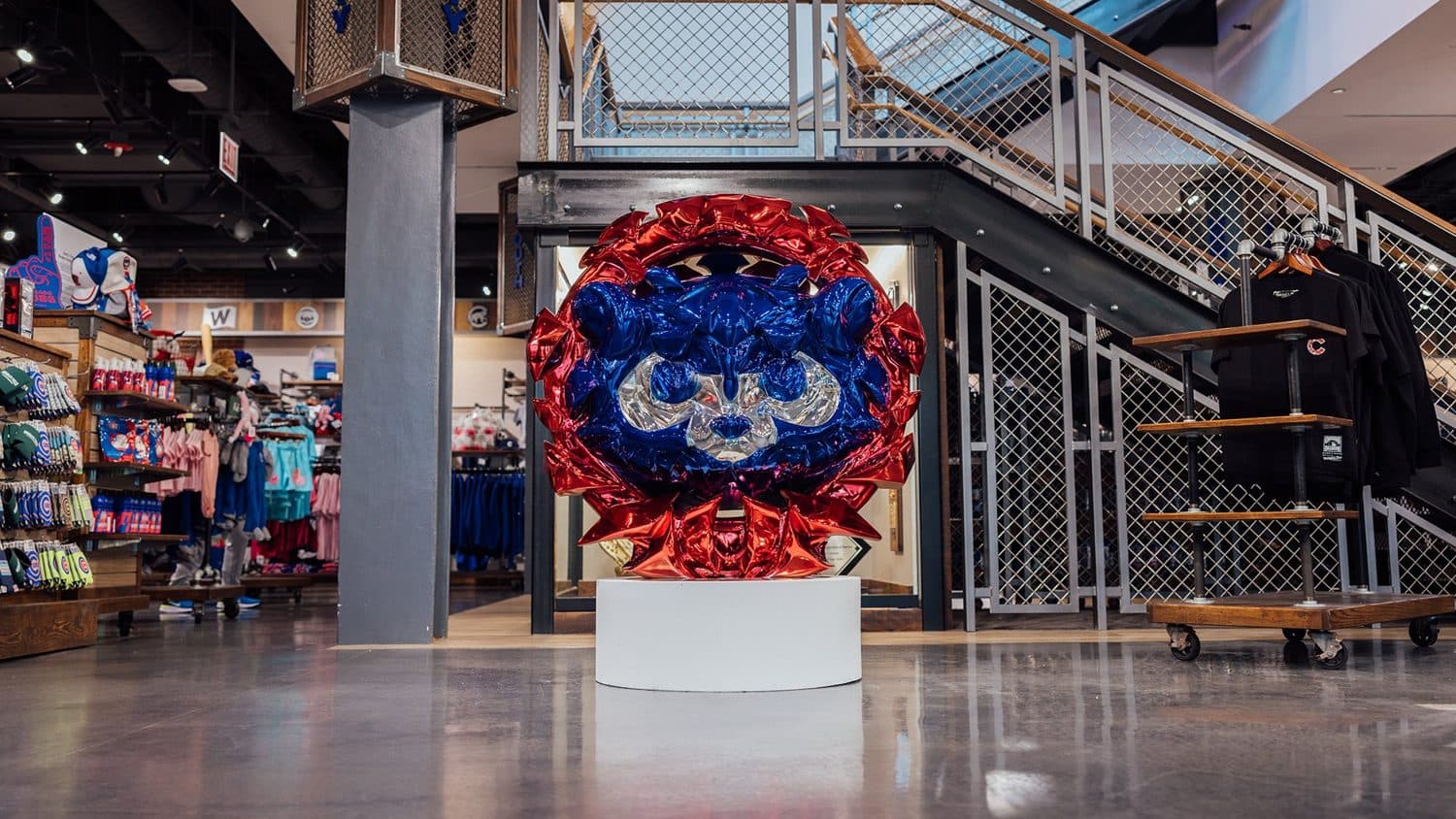 Installed at the Chicago Cubs team store